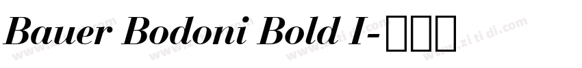 Bauer Bodoni Bold I字体转换
